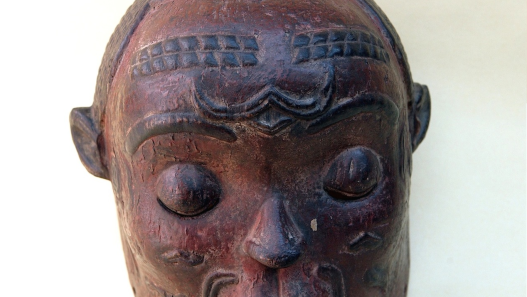 Lulua Congo Maschera Casco Legno