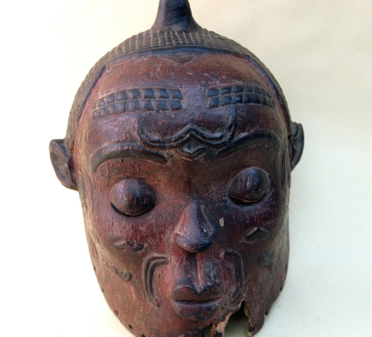 Lulua Congo Maschera Casco Legno